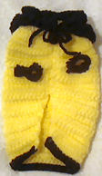 Black/ Yellow Hand Crocheted Dog Sweater
